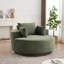 Fauteuil d'appoint rembourré en velours côtelé 55 po Victoria avec base pivotante à 360 ° Victoria-122549836