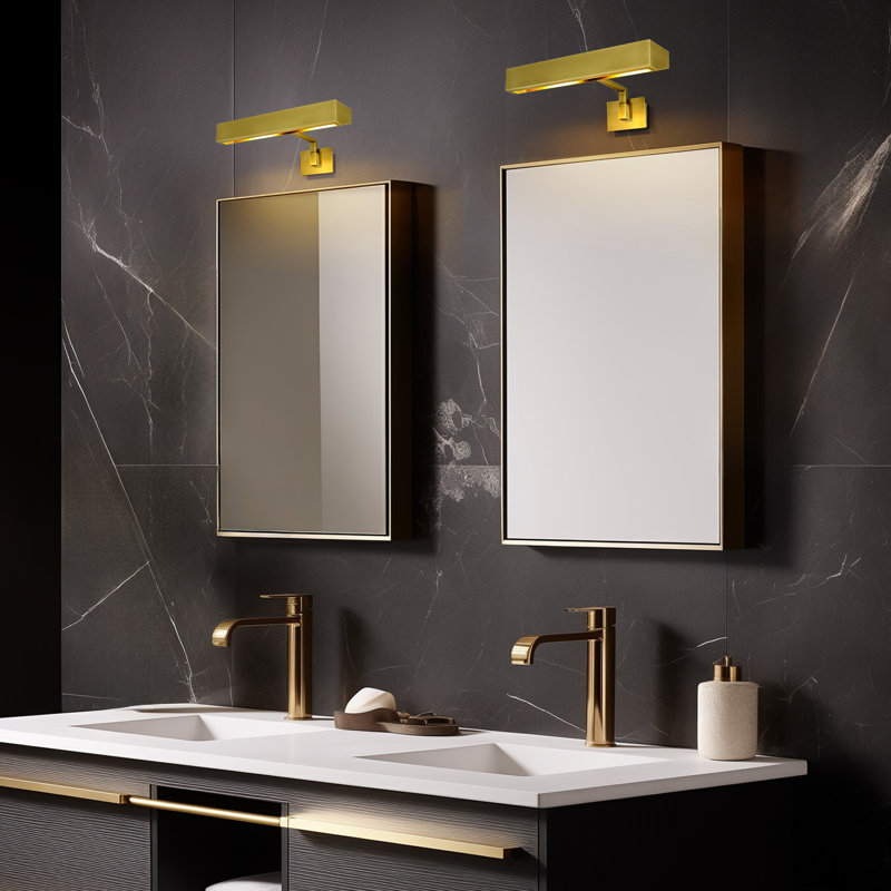 2 - Light 18" Dimmable Wall Mount Picture Light, Brass
