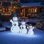 Ensemble de 3 bonhommes de neige 3D pré-éclairés avec 270 lumières DEL pour la maison