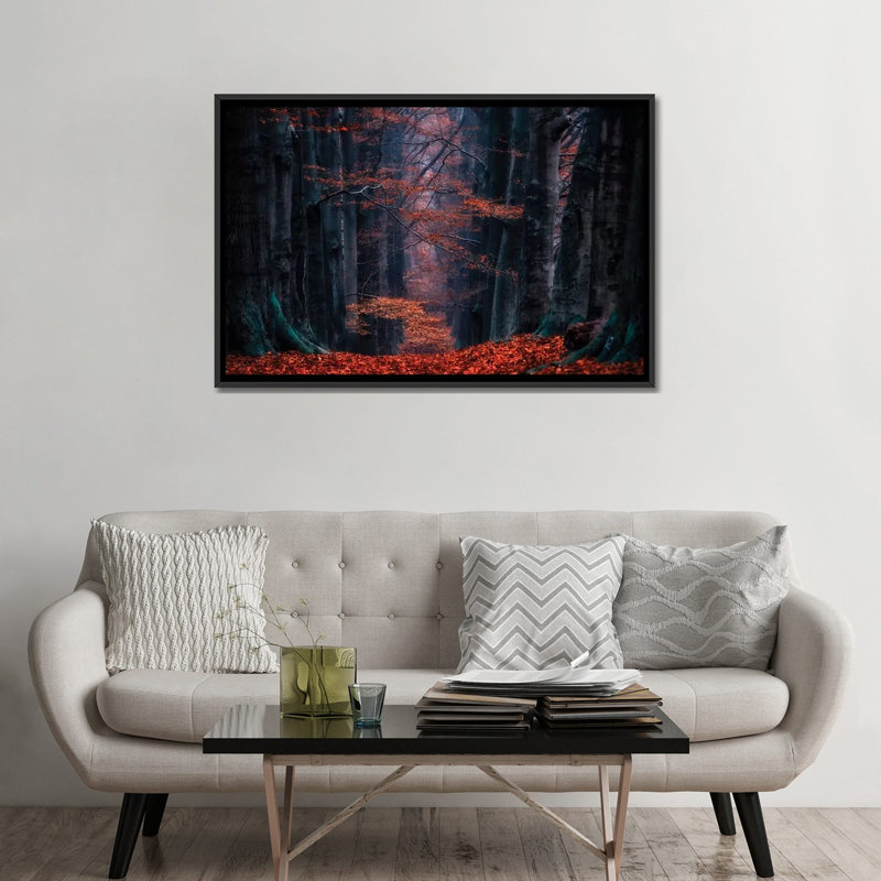 « synapse », impression sur toile, H 8 po x l 18 po x P 26 po, Toile avec cadre noir, Pas de tapis