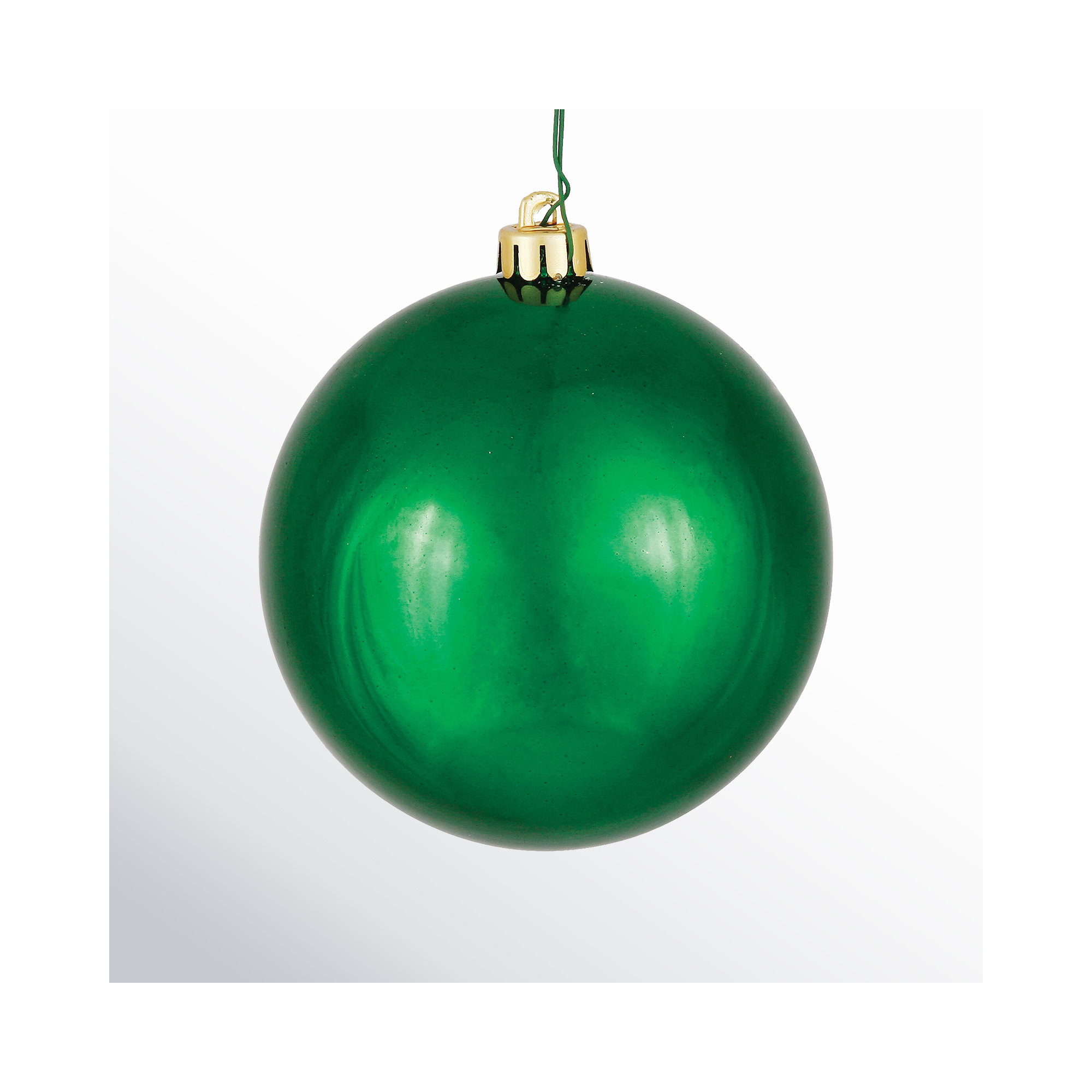 Holiday Décor Ball Ornament, 3" H x 3" W x 3" D, Emerald