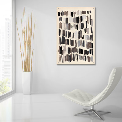  «Chalk and Flint 4» par Annie Warren, art mural en verre acrylique, 12 po x 16 po