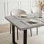Dining Table Set, 110cm Grey MDF Table, 150kg Capacity, odern Space Saving Kitchen Table Set for Kitchen, Dining Room, Apartment