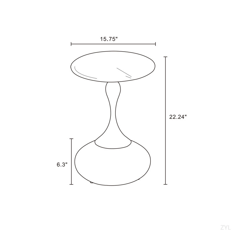Patchin End Table In Brown And Gold