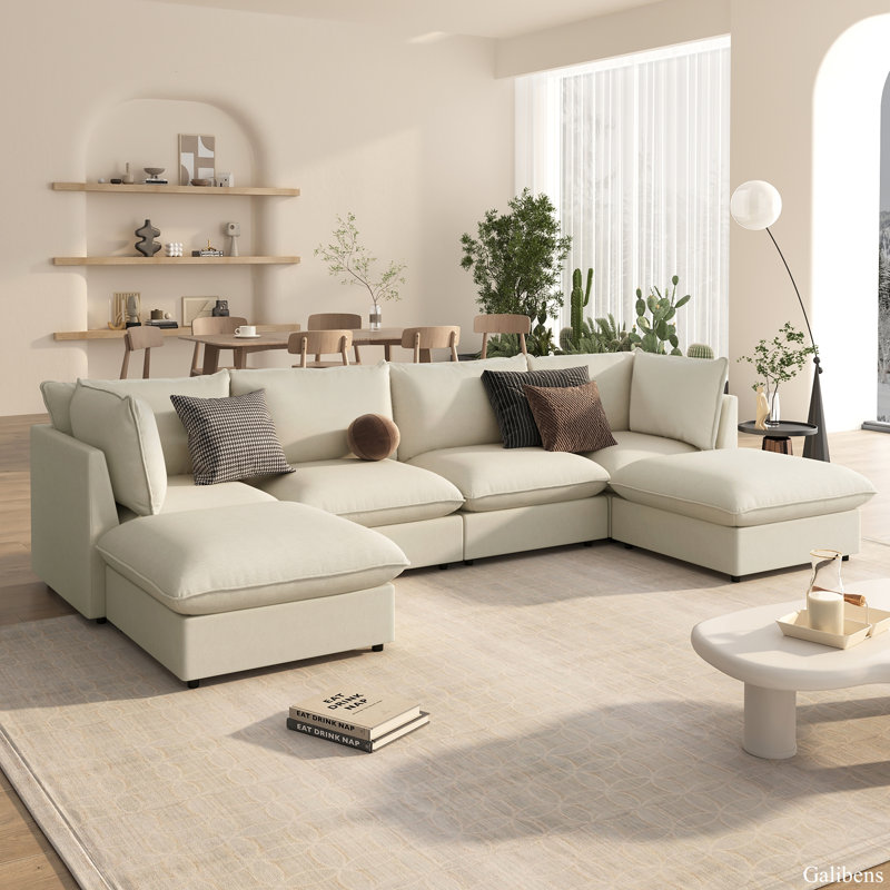 Canapé modulaire 6 pièces Gelt, Beige