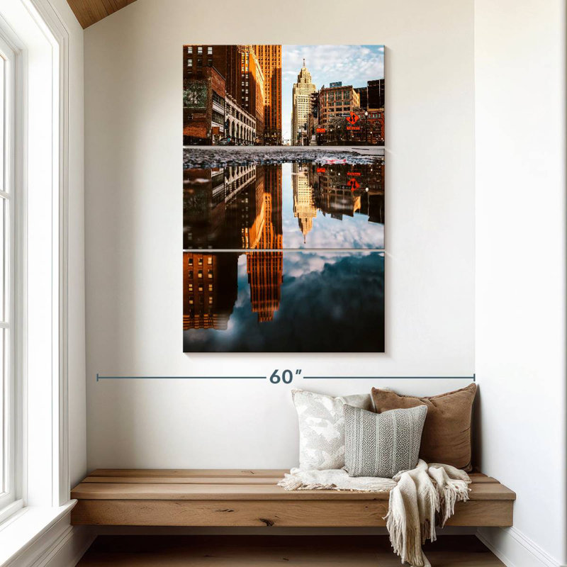 Masam Majestic Skyline de Détroit, H 50 po x l 32 po