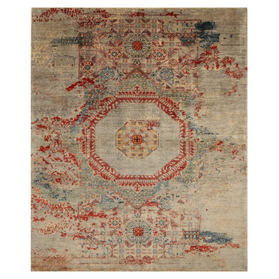 Hand-Knotted High-Quality Beige Area Rug