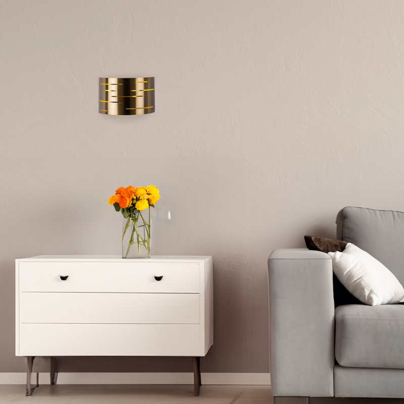 Modern Vintage Wall Lamp, Metal Body, 11.8 x 3.9 x 8.7 inches | E27 Socket, Max 40W | Glamorous Solid Color Design, IP20 Rated | Perfect for Home, Bedroom, or Living Room Décor, Stylish and Functional Lighting