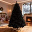 Black Alaskan Pine Christmas Tree - Full & Bushy Artificial Tree with Flame-Resistant PVC and Metal Stand-711397582