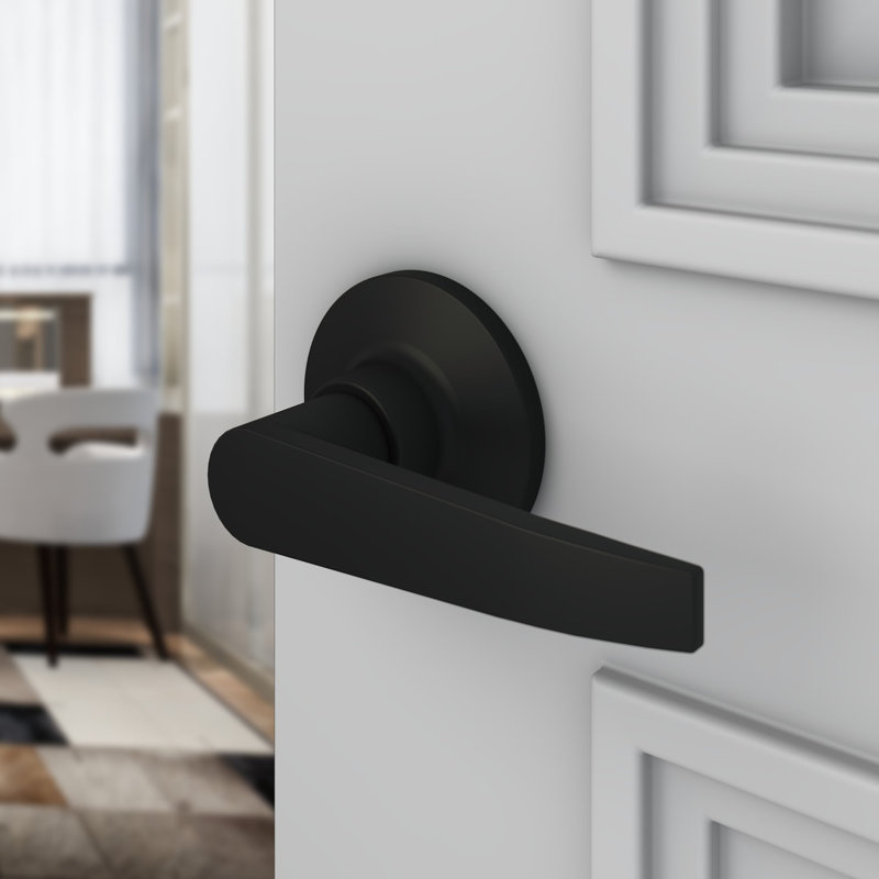 Passage (Hall & Closet) Door Lever, Black
