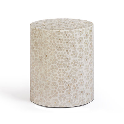 Tabouret Lorna à motif de pétales de Capiz