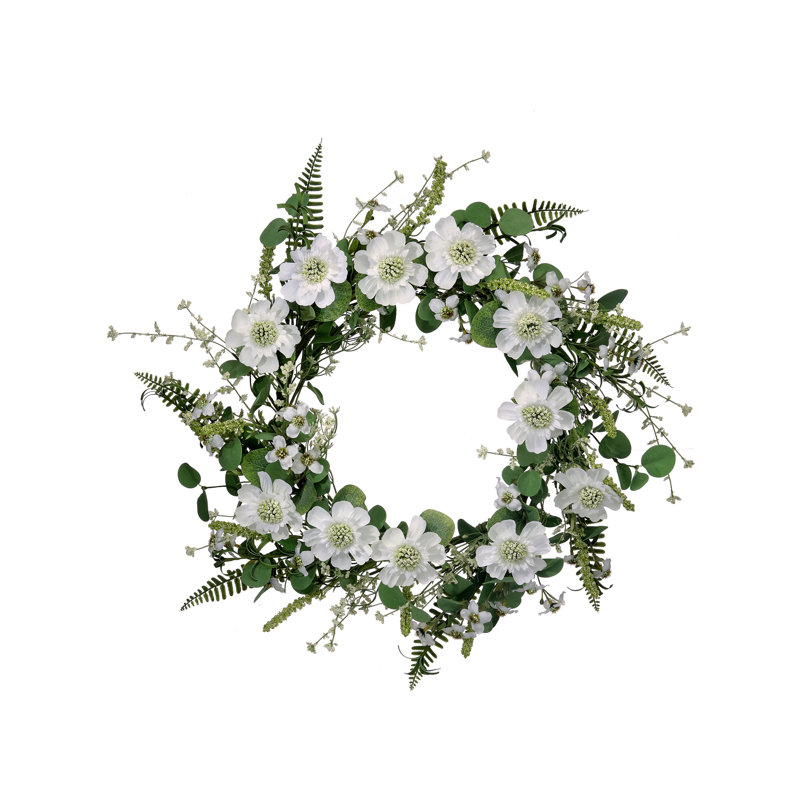 22" Summer Scabiosa Wreath