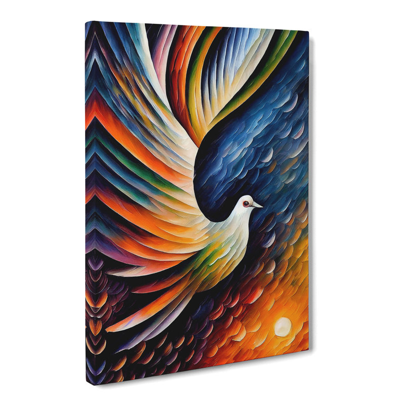 Dove Bird in Colour - Wrapped Canvas, 50cm H x 35cm W x 3cm D
