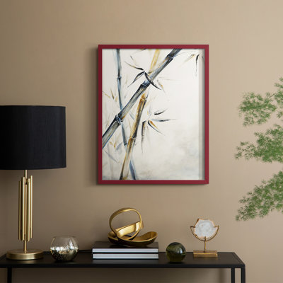 Black Bamboo Framed Print - Solid Wood