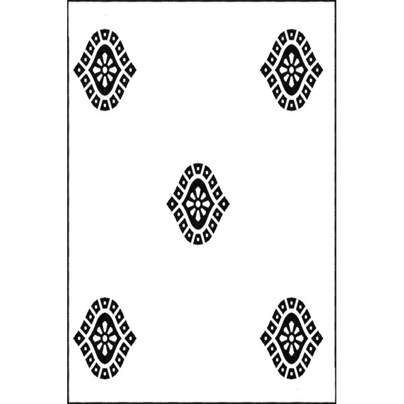 Tapis tissé à motif géométrique avec base lavable, Tapis de couloir 2 pi 6 po x 6 pi 7 po