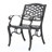 Arm Chair  2  - Classic Scroll Design And Floral Accents Rust- Aluminium Frame 26.21" W X 21.7" D 34.79" H Assembly Needed Of 2 Traditional With Graceful Scroll, Pattern, Legs Cast Aluminum 26.21"W