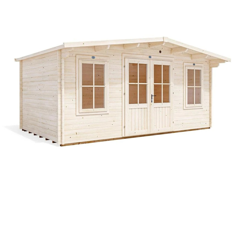 Dunster House Log Cabin 5m x 3m Double Glazed Windows 45mm Wall Thickness, Severn