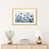 Toile avec cadre en bois beige