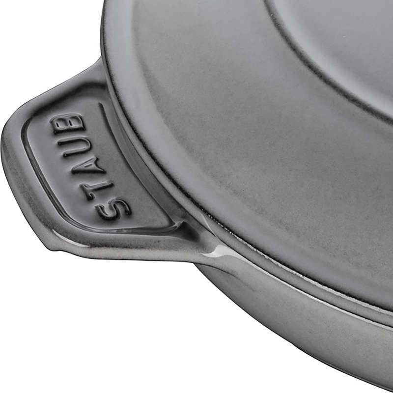 Staub Ceramics 7.9-inch Round Covered Baking Dish, Graphite Gray