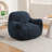 Compression 41.4"W Bean Bag Sofa For Adults, Soft Teddy Fabric Bean Bag Chair-1343140174