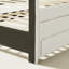 Lit plateforme tapissier double avec lit gigogne simple et 3 tiroirs, tissu en lin-1764066107