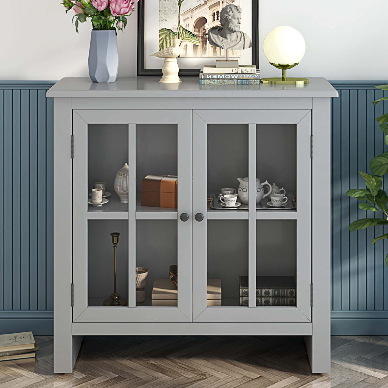 Buffet en bois de pin massif de 31,5 po Kailia