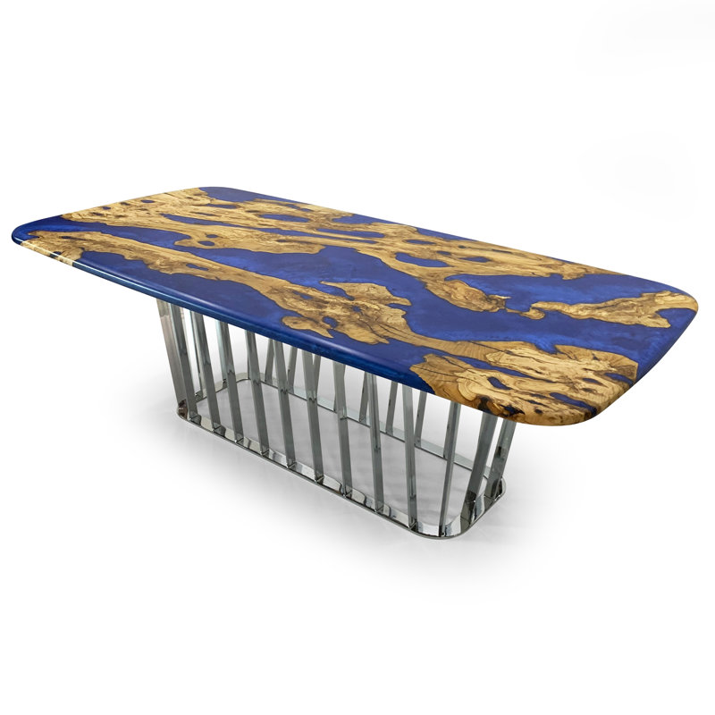 Metal Base Dining Table, H76 x L183 x W107cm