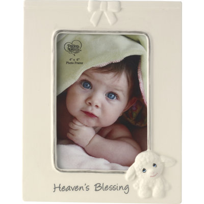 Precious Moments Luffie Lamb Baby Heaven's Blessing Sculpted Photo Picture Frame