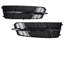 Pair of Gloss Black Honeycomb Fog Light Grille Covers for Audi A6 C7 S-Line and S6, 2015–2018