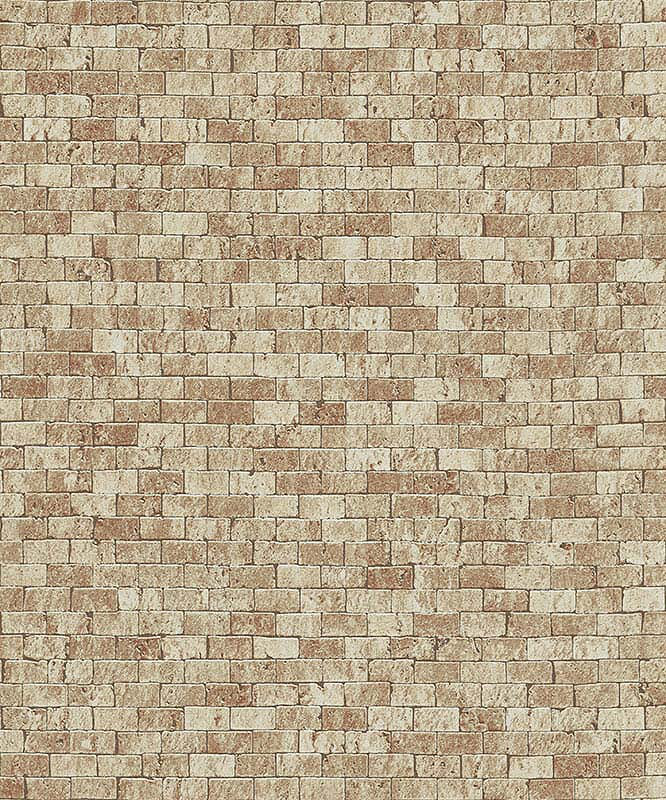 Rouleau de papier peint patiné 33 pi x 21 po Orvel Wood Stone, Brun