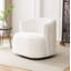 Fauteuil demi-tonneau pivotant rembourré Musaab-1129483436