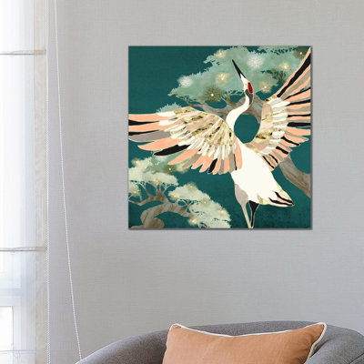 Golden Crane - Print on Canvas