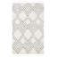 Tapis géométrique en laine / coton tissé à la main Mehaffey en ivoire / noir-182016885