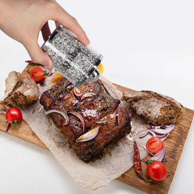 Ensemble de salières et poivrières en cristal avec plateau, décor de maison en forme de diamant écrasé en cristal scintillant pour la cuisine, pot de récipients de poivre en sel pour comptoir Bling, saleros para cocina élégantes, argent