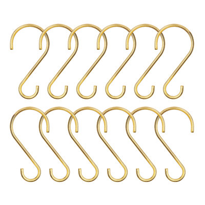 Anneaux de douche Utopia Alley, anneaux de rideau de douche pour la salle de bain, anneaux de crochets de rideau de douche en zinc antirouille, crochets en forme de S pour rideaux de douche, ensemble de 12, bronze huilé