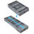 Foldable Jewellery Storage Box Multi Compartments 2/3 Tiers with Adjustable Dividers Tool Stationery