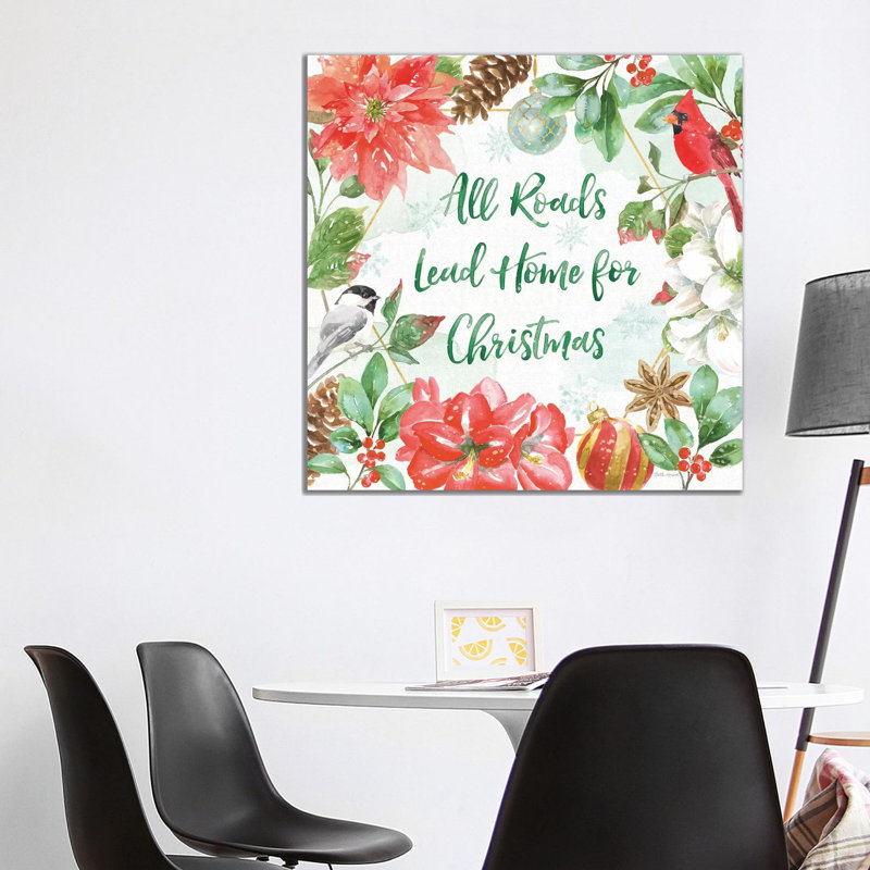 Holiday Flora II by Beth Grove - Wrapped Canvas Print, 93.98 cm H x 93.98 cm W x 3.175 cm D