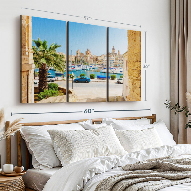 «Street To Senglea Marina» sur toile, H 36 po x l 57 po
