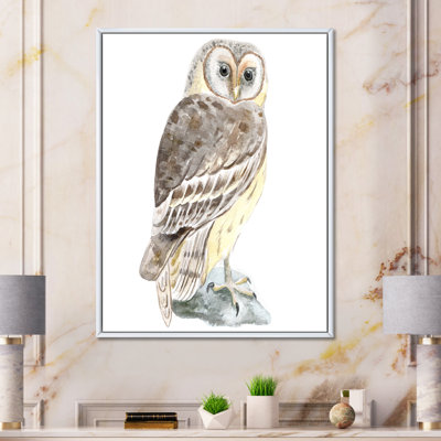 " Portrait Of A Barn Owl V " Painting Print