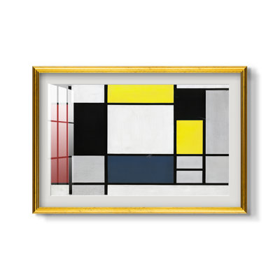 Composition avec jaune, rouge, noir, jaune et gris, 1921 - Piet Mondrian - Reproduction encadrée sur mesure