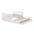 Full-Size Wooden Captain's Daybed With Twin Trundle And Three Storage Drawers-1388648863