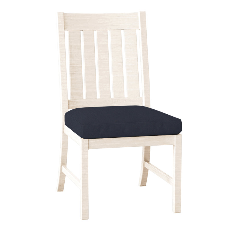 Chaise d'appoint club / croquet en aluminium - Craie, Pas de soudure, Lin marine, Craie