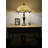 Hanae Tiffany Table Lamp Beige Stained Glass Crystal Beans LED Bulbs  Included 16"W*16"D*24"H