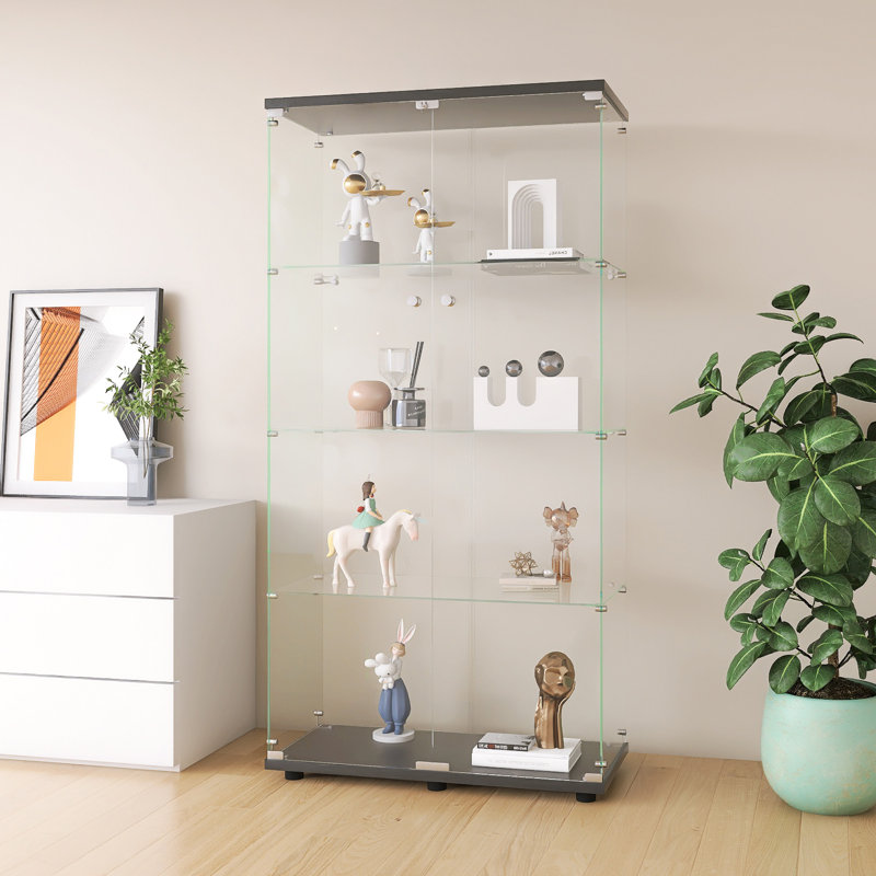 Vitrine à deux portes avec 4 portes vitrées