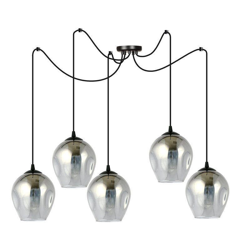 Cadge 5 - Light Black Cluster Pendant, Graphite