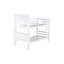 Lit superposé simple en bois d'hévéa avec bibliothèque, finition blanche, protégé, convertible en deux lits, 2 lits amovibles-1543853257