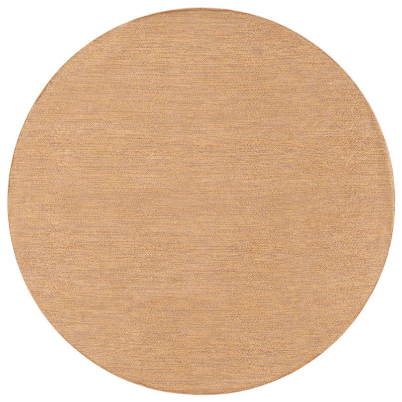Jocelle Handtufted Recycled Cotton & Viscose Rug in Gold, Round 6'