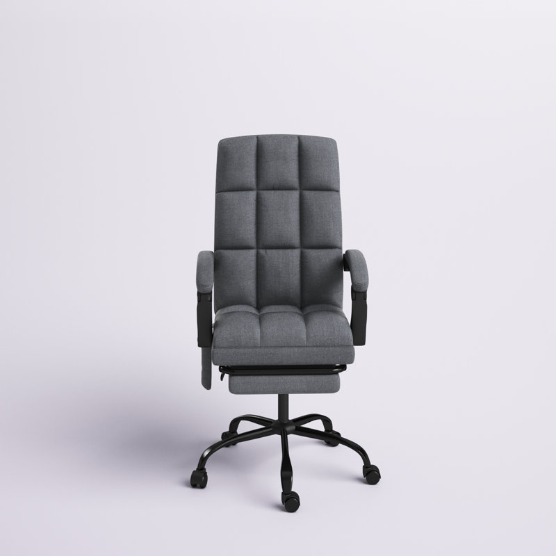 Linen Executive Chair, Dark Gray