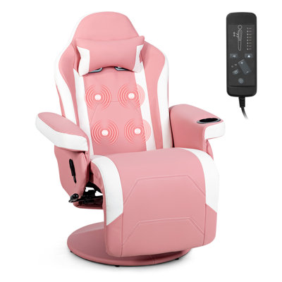 Inbox Zero Adjustable Padded Armrests and Reclining PC & Racing Game Chair