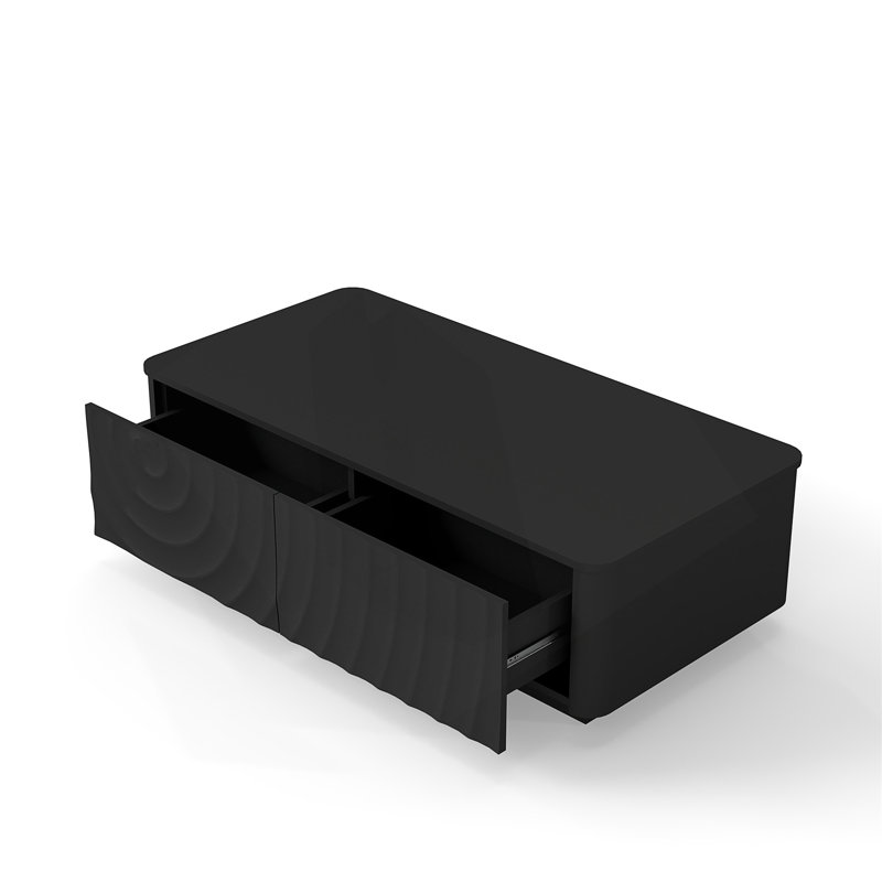 Table basse rectangulaire 47 po avec rangement, Black